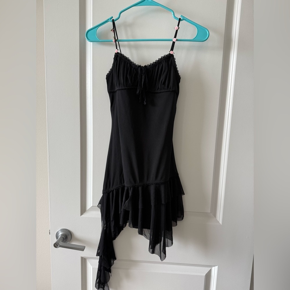 Urban Outfitters Rosebud Mesh Mini Dress